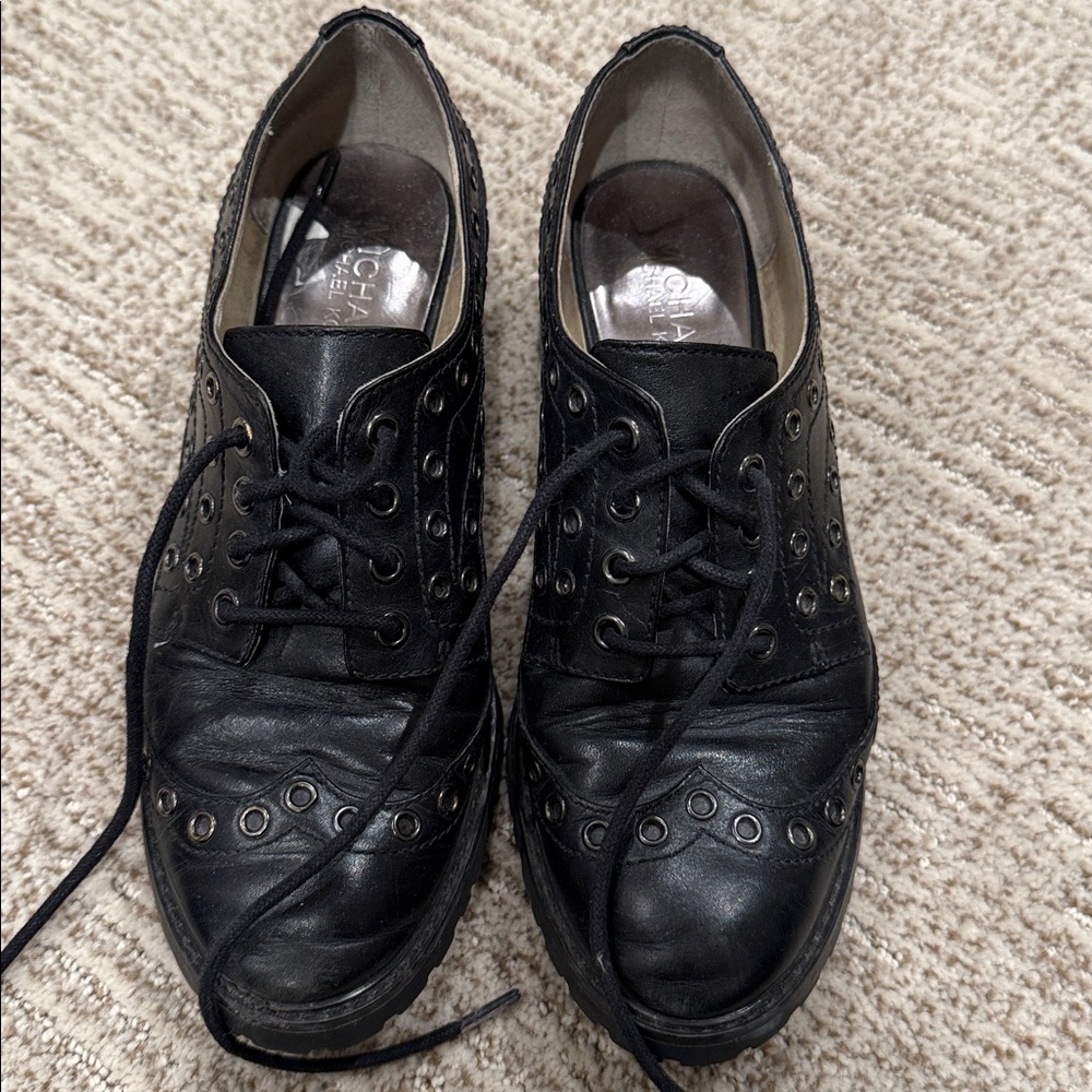 Michael Kors Black Leather Shoes